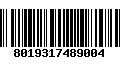Código de Barras 8019317489004