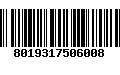 Código de Barras 8019317506008