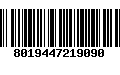 Código de Barras 8019447219090