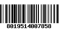 Código de Barras 8019514007858