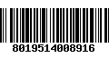 Código de Barras 8019514008916