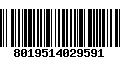 Código de Barras 8019514029591