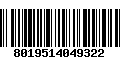 Código de Barras 8019514049322