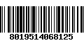 Código de Barras 8019514068125