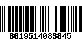 Código de Barras 8019514083845