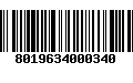 Código de Barras 8019634000340