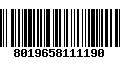 Código de Barras 8019658111190