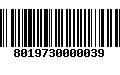 Código de Barras 8019730000039