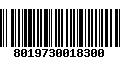 Código de Barras 8019730018300