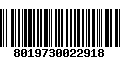 Código de Barras 8019730022918