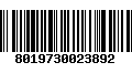 Código de Barras 8019730023892