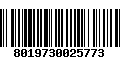 Código de Barras 8019730025773