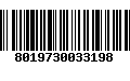 Código de Barras 8019730033198