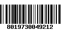 Código de Barras 8019730049212