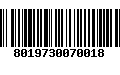 Código de Barras 8019730070018