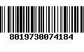 Código de Barras 8019730074184