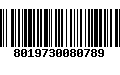 Código de Barras 8019730080789