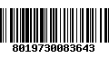 Código de Barras 8019730083643