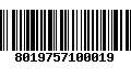 Código de Barras 8019757100019