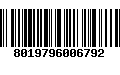 Código de Barras 8019796006792