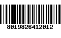 Código de Barras 8019826412012