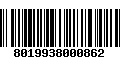 Código de Barras 8019938000862