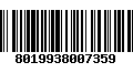 Código de Barras 8019938007359