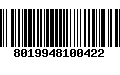 Código de Barras 8019948100422