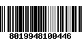 Código de Barras 8019948100446