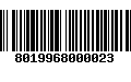 Código de Barras 8019968000023