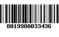 Código de Barras 8019980033436