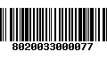 Código de Barras 8020033000077