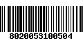 Código de Barras 8020053100504