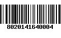 Código de Barras 8020141640004