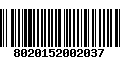 Código de Barras 8020152002037