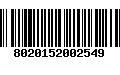 Código de Barras 8020152002549