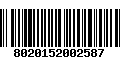 Código de Barras 8020152002587