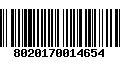 Código de Barras 8020170014654