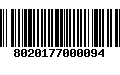 Código de Barras 8020177000094