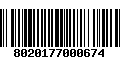 Código de Barras 8020177000674