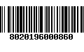 Código de Barras 8020196000860