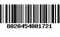 Código de Barras 8020454001721