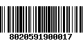 Código de Barras 8020591900017