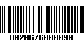 Código de Barras 8020676000090