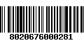 Código de Barras 8020676000281