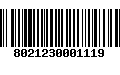 Código de Barras 8021230001119