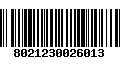 Código de Barras 8021230026013