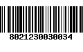 Código de Barras 8021230030034