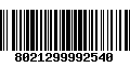 Código de Barras 8021299992540