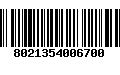 Código de Barras 8021354006700